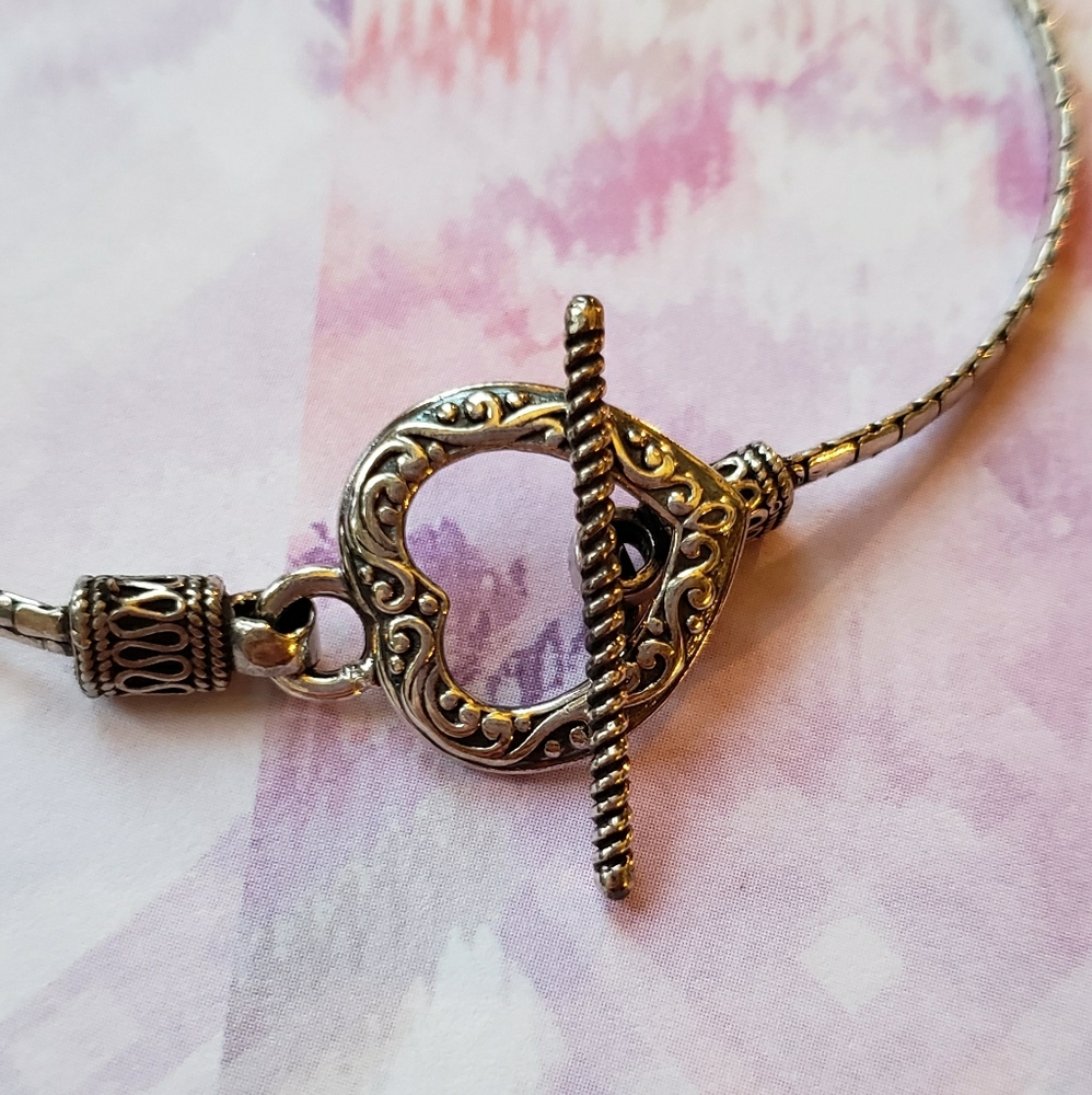 🆕 NWOT 925 Sterling Silver Heart Bracelet 🆕